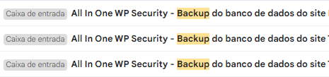 backups de banco de dados regulares